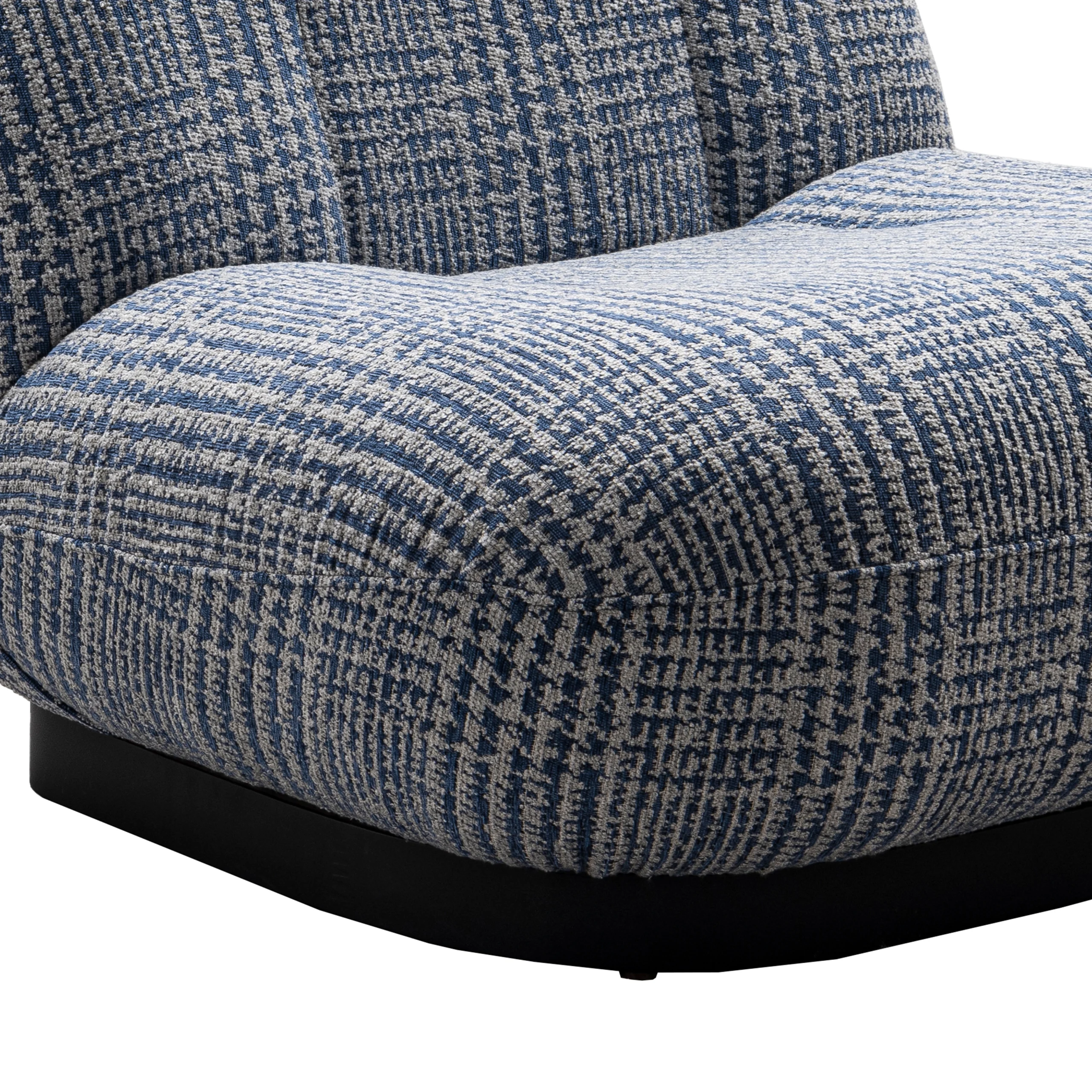 Streep Accent Chair Blue Swatch A United Furniture