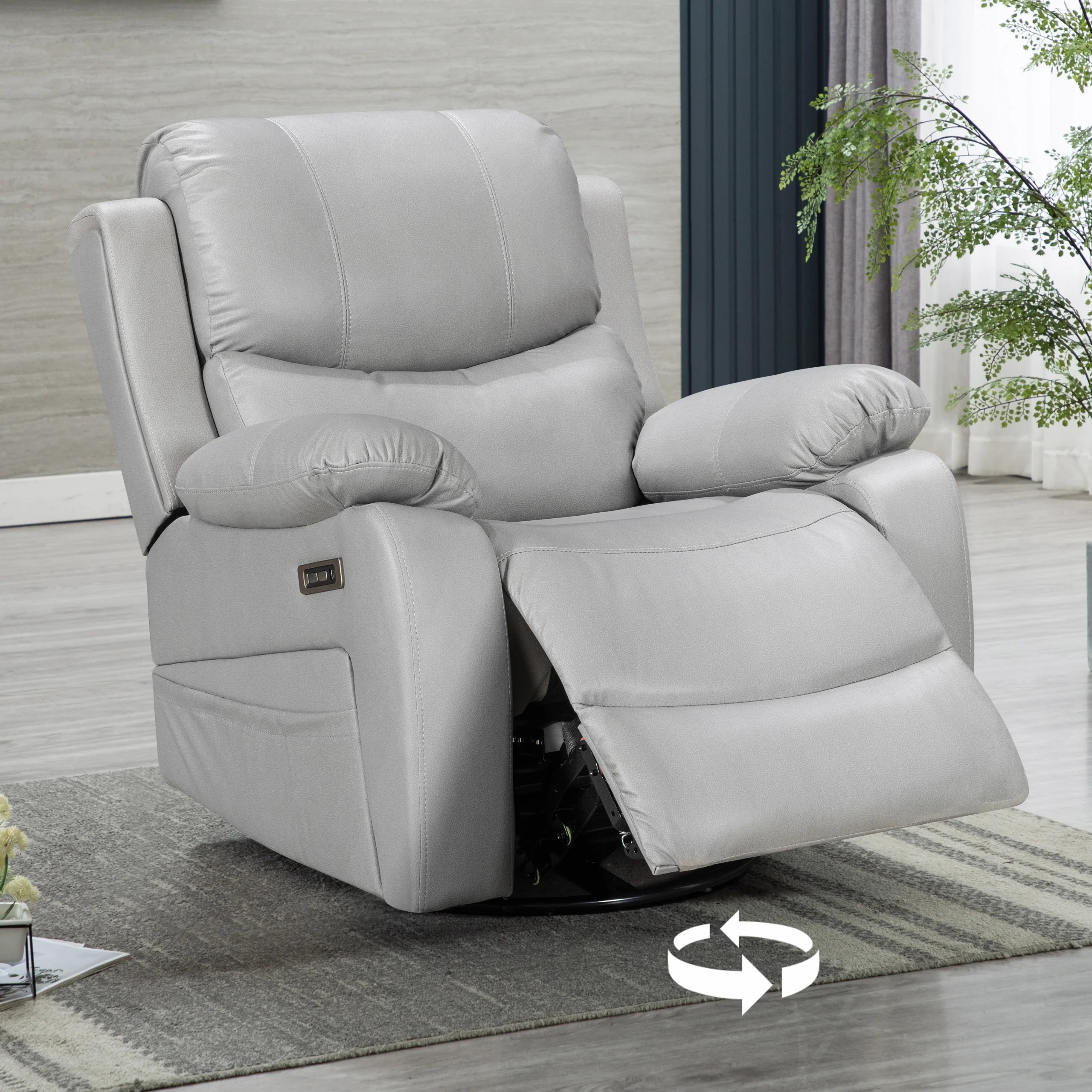 Teigen Motion Recliner Lt Grey United Furniture