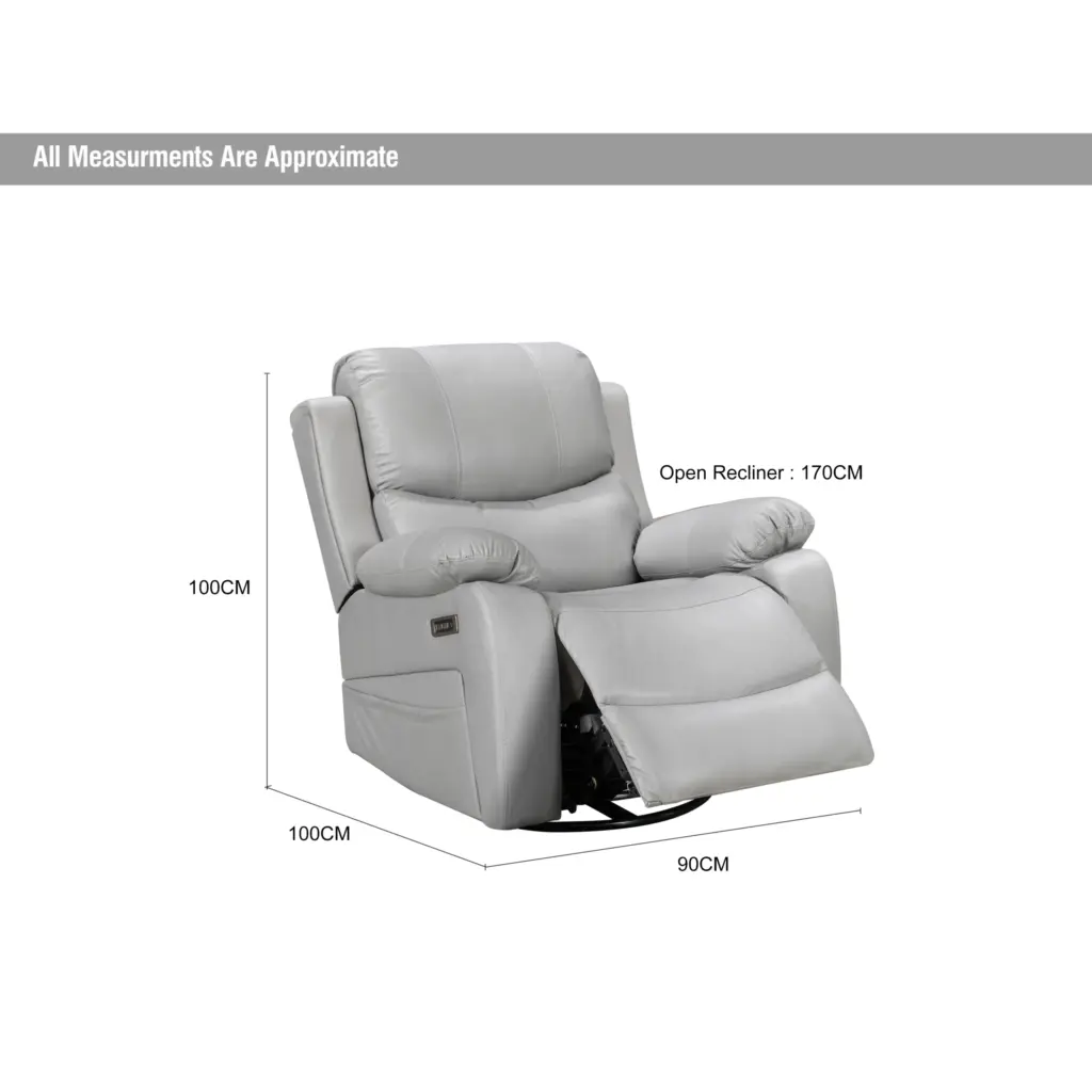 Teigen Motion Recliner Lt Grey Dia United Furniture