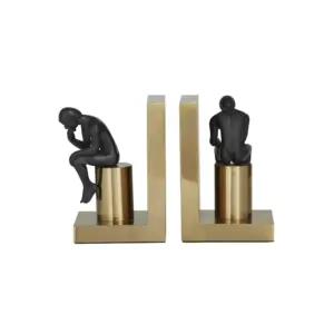 Gold Metal People The Thinker Bookends (31981)