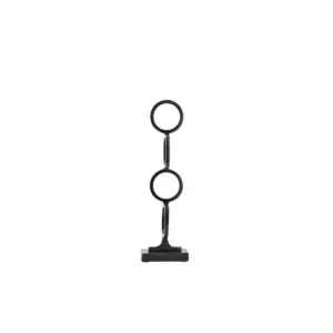 Black Aluminum Metal Abstract Sculpture 19" (40242)