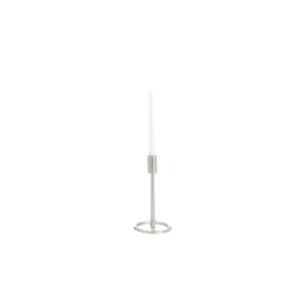 Silver Aluminum Metal Candle Holder with  10" (27987)