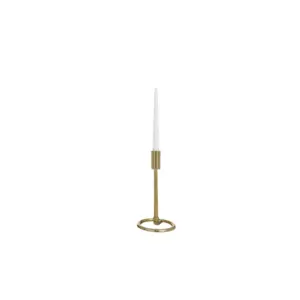 Gold Aluminum Metal  Candle Holder 10" (27988)