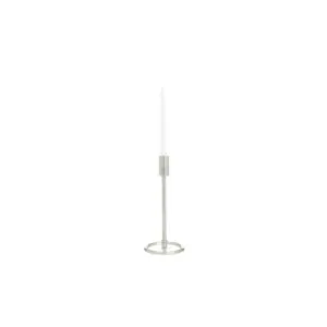 Silver Aluminum Metal Candle Holder with  12" (27987)
