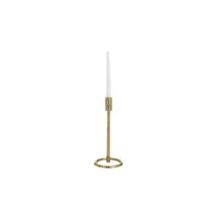 Gold Aluminum Metal  Candle Holder 12" (27988)