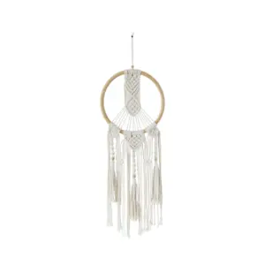 Intricately Weaved Wall Decor with Beaded Fringe Tassels (88613)