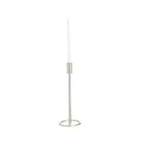 Silver Aluminum Metal Candle Holder with  14" (27987)