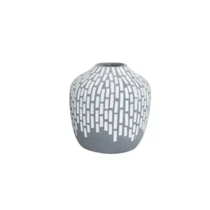 Gray Ceramic Vase 6" (20140)