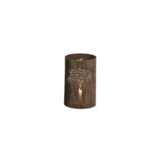 Copper Metal Tree Decorative Candle Lantern  6" (22096)