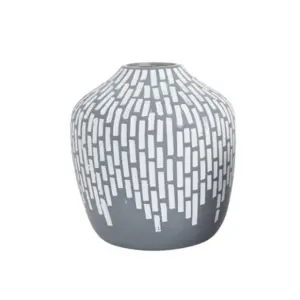 Gray Ceramic Vase  7" (20140)