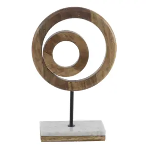Geometric Circle Sculpture with Marble Stand (95953)