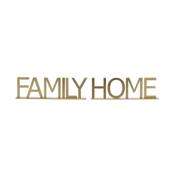 Gold Metal Family, Home Decorative Sign  S/2 (63649)
