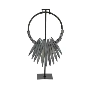 Tribal Sculpture with Stand(66057) - Grey