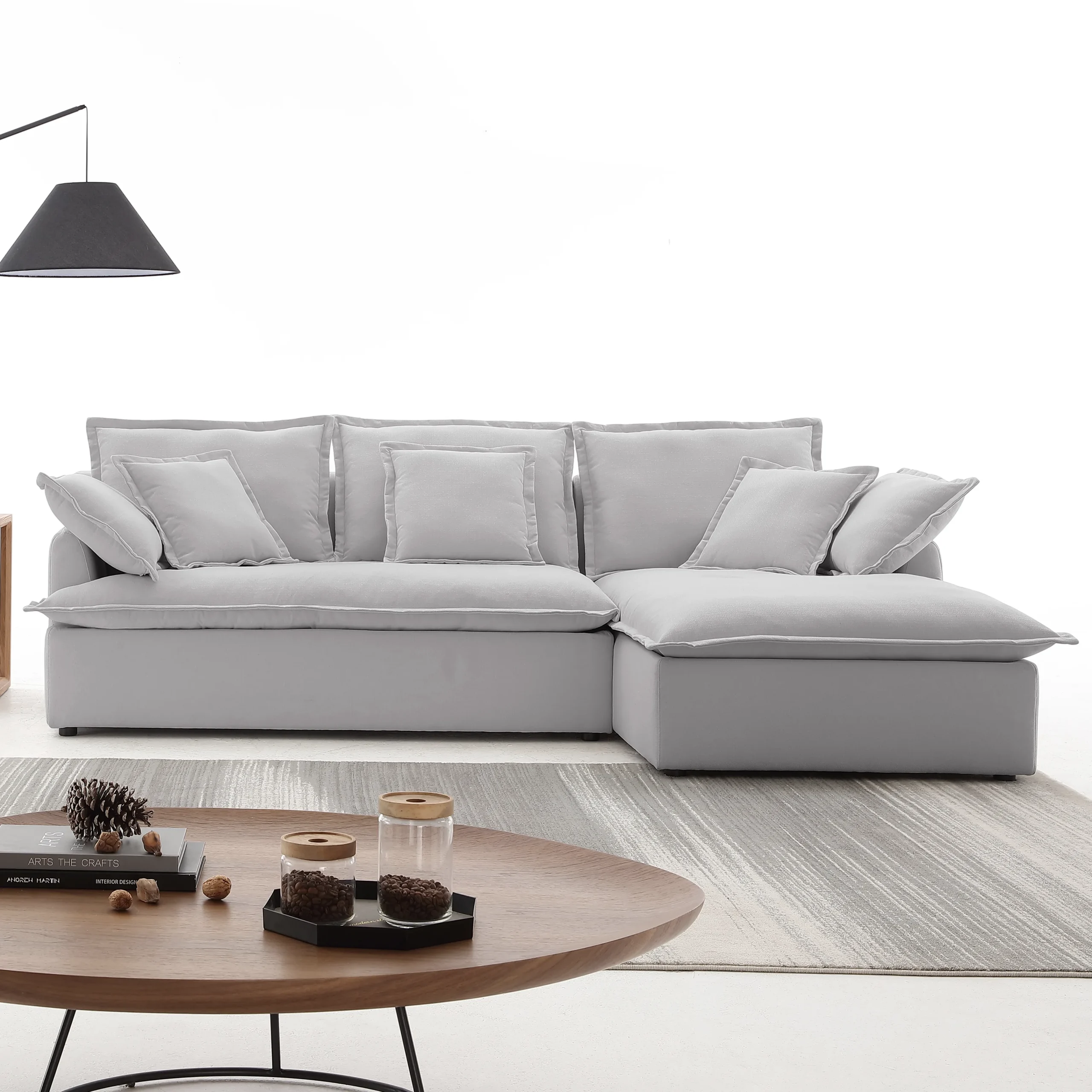 Ettles Corner Sofa Grey 4 United Furniture