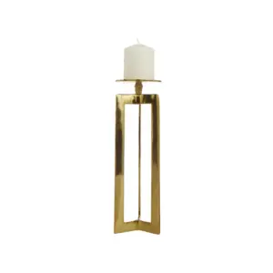 Pillar Candle Holder 14" (74317)- Gold
