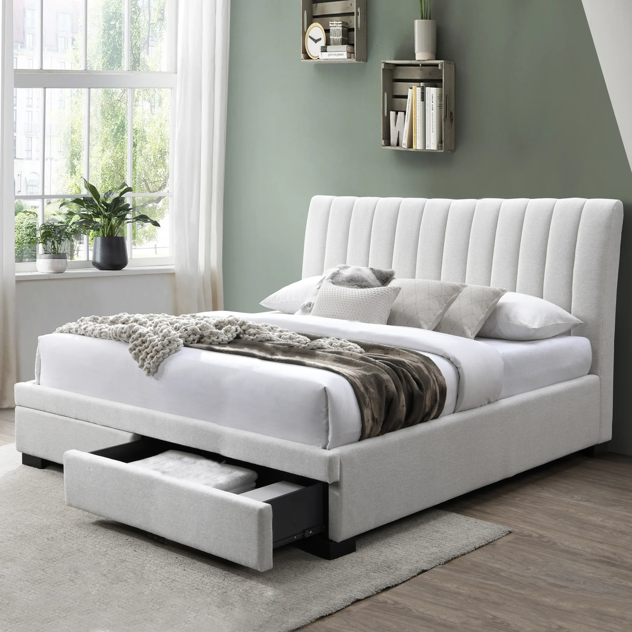 Polona King Bed Ivory United Furniture