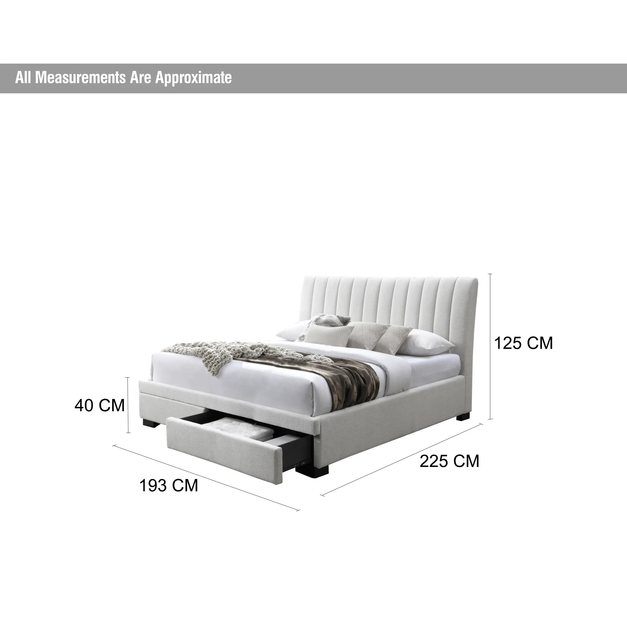 Polona King Bed Ivory Dim United Furniture