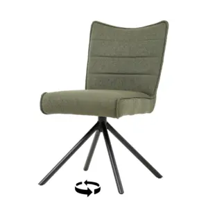 Porte Swivel Dining Chair - Olive Green