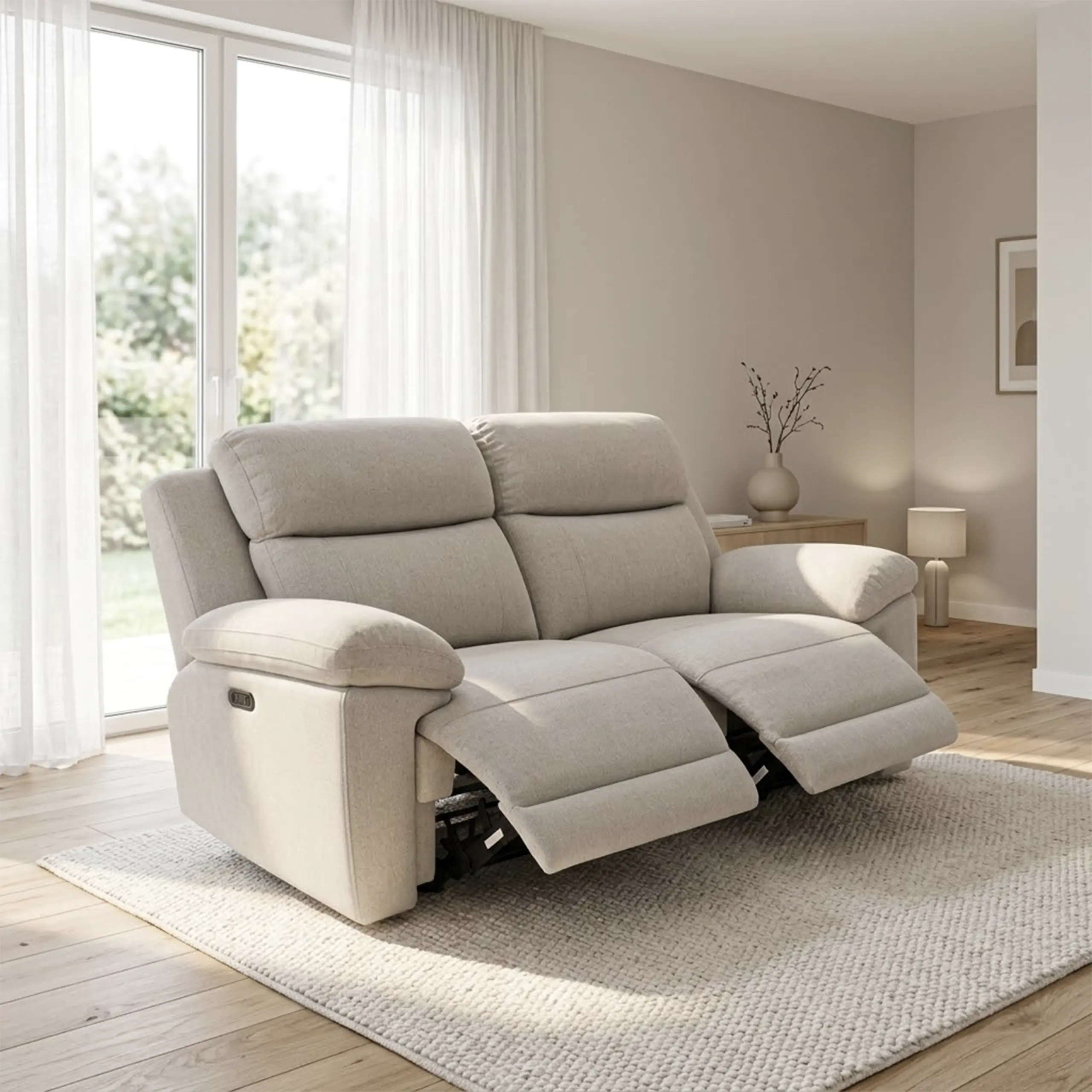 Portia 2 Seater Sofa With Power Recliner Portia 2 Seater Sofa With Power Recliner - Image 1