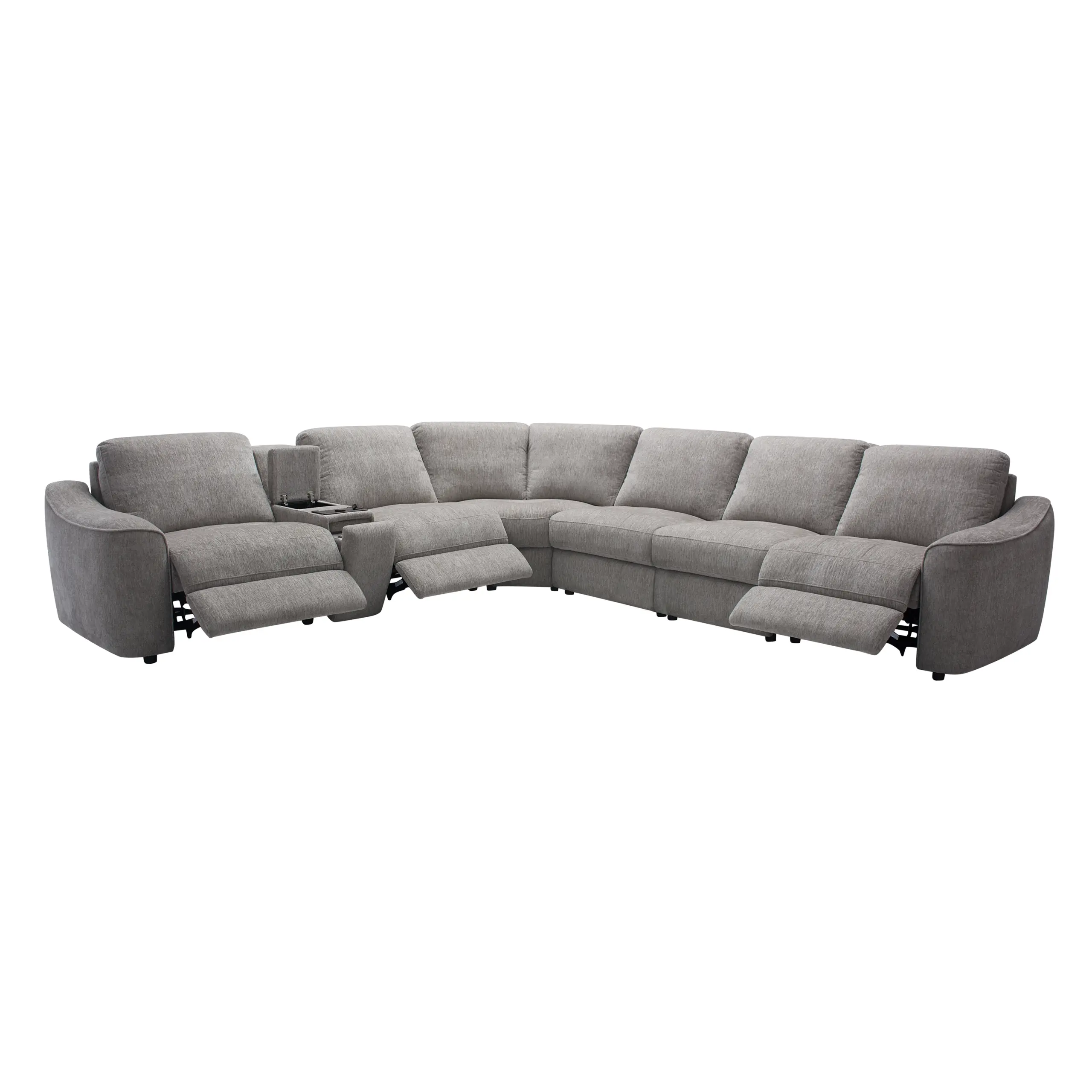 Stenberg Recliner Corner Sofa Grey United Furniture