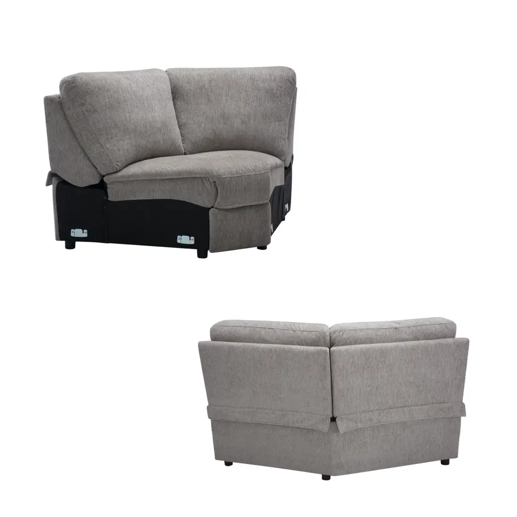Stenberg Recliner Corner Sofa Grey Wedge United Furniture