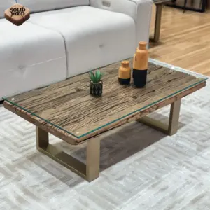 Jaipur Coffee Table - Gold Metal legs