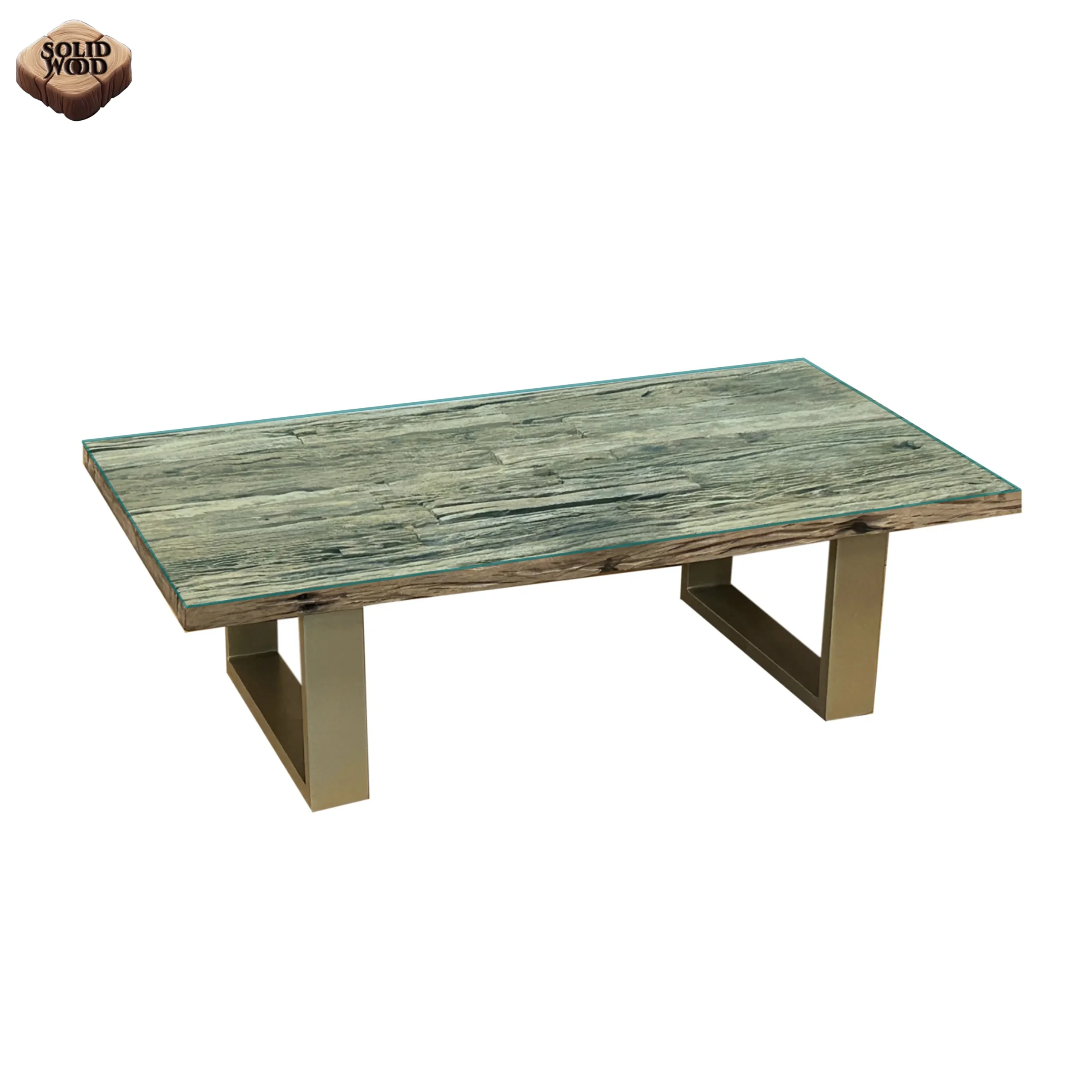 Jaipur Rec Cofffee Table Gold United Furniture