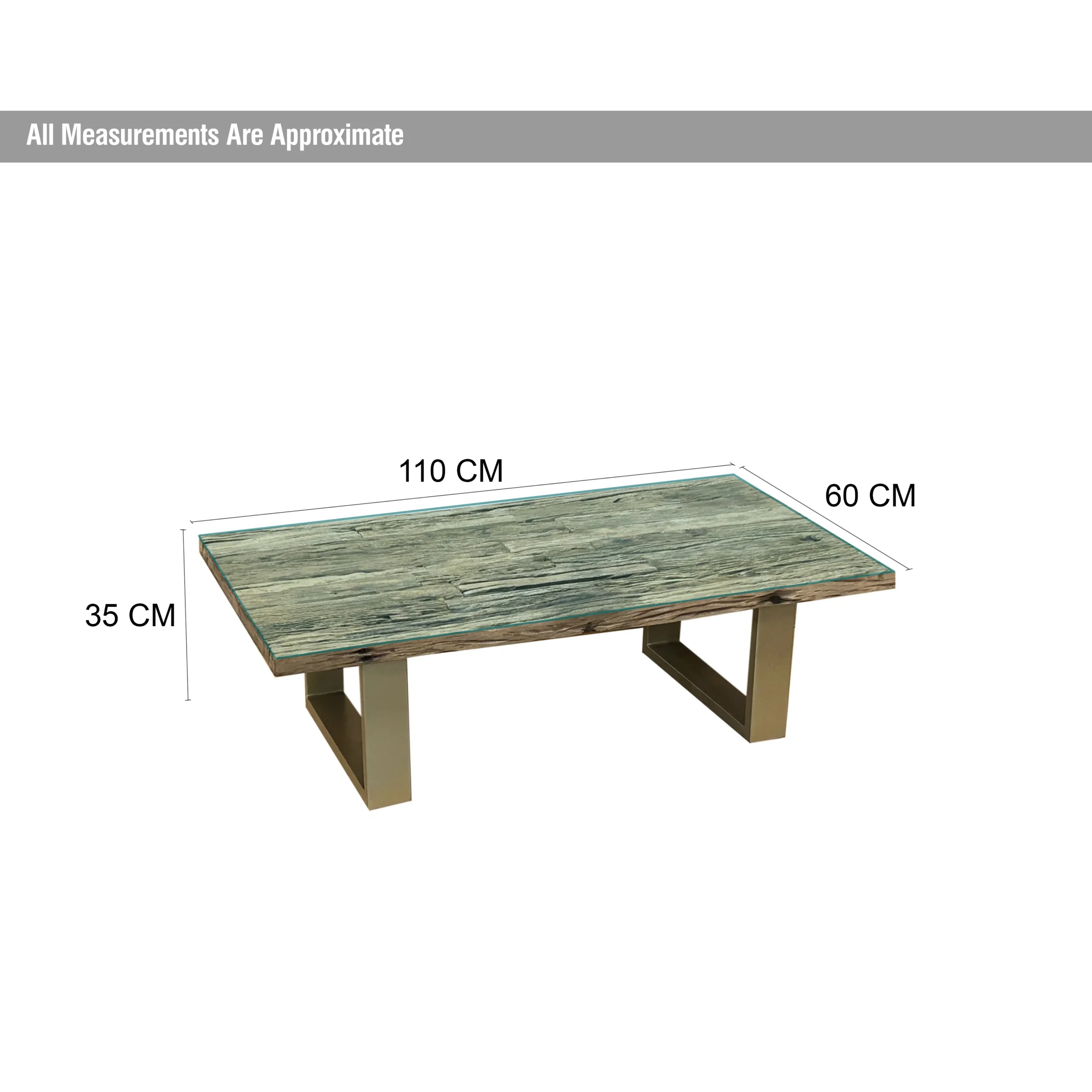 Jaipur Rec Cofffee Table Gold Dim United Furniture