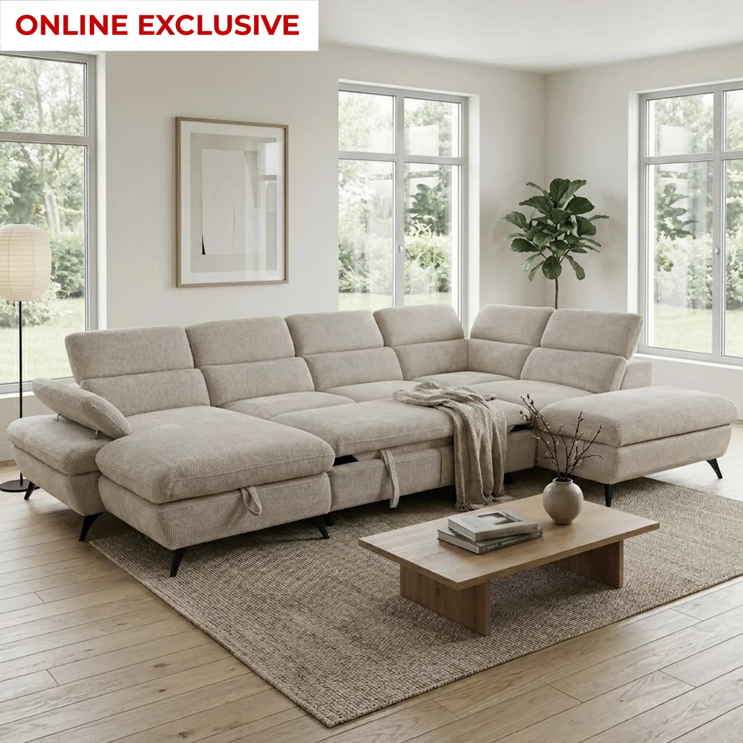 Lauren Right Corner Sofa Bed with Storage Lauren Right Corner Sofa Bed with Storage - Image 1