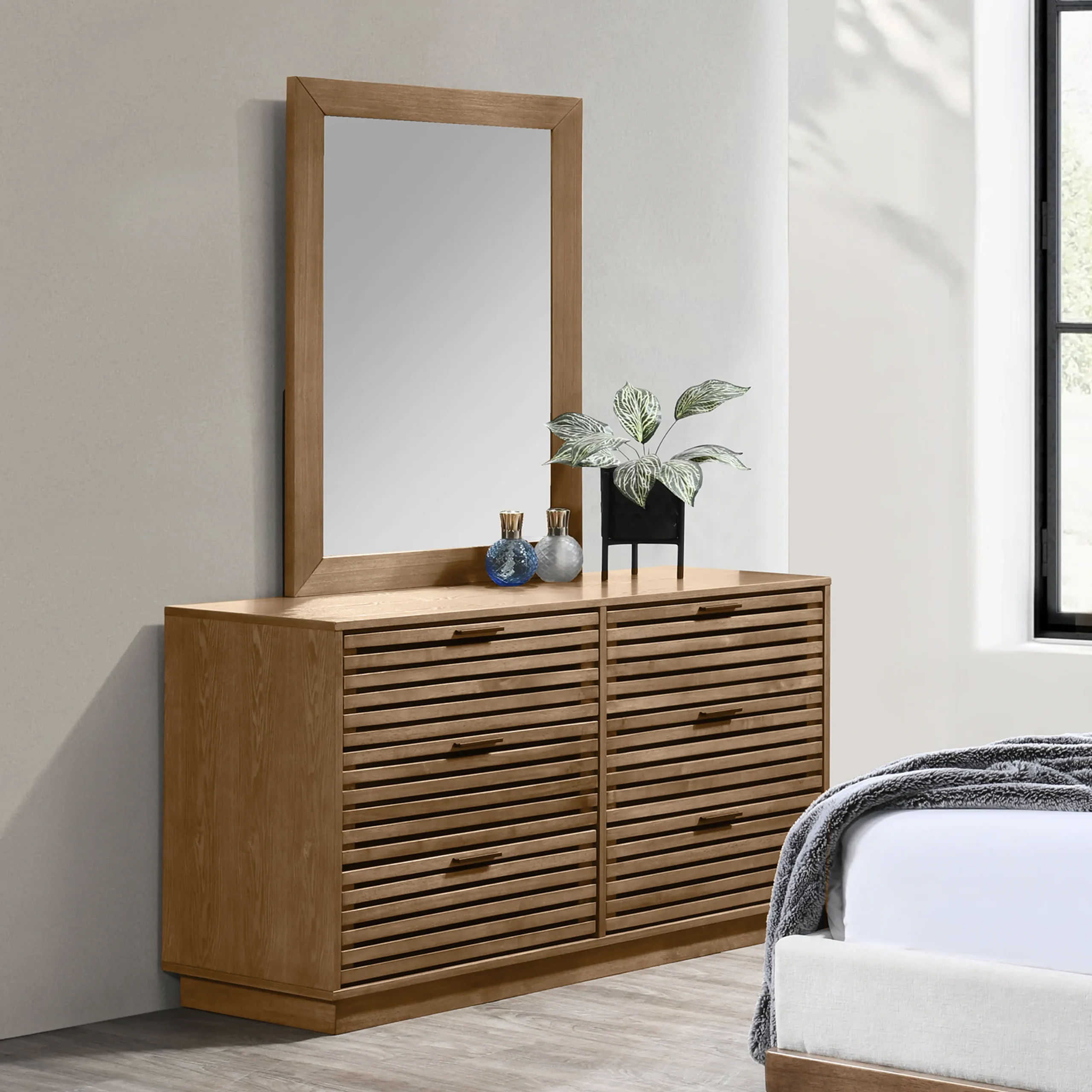 Luban Dresser Oak United Furniture