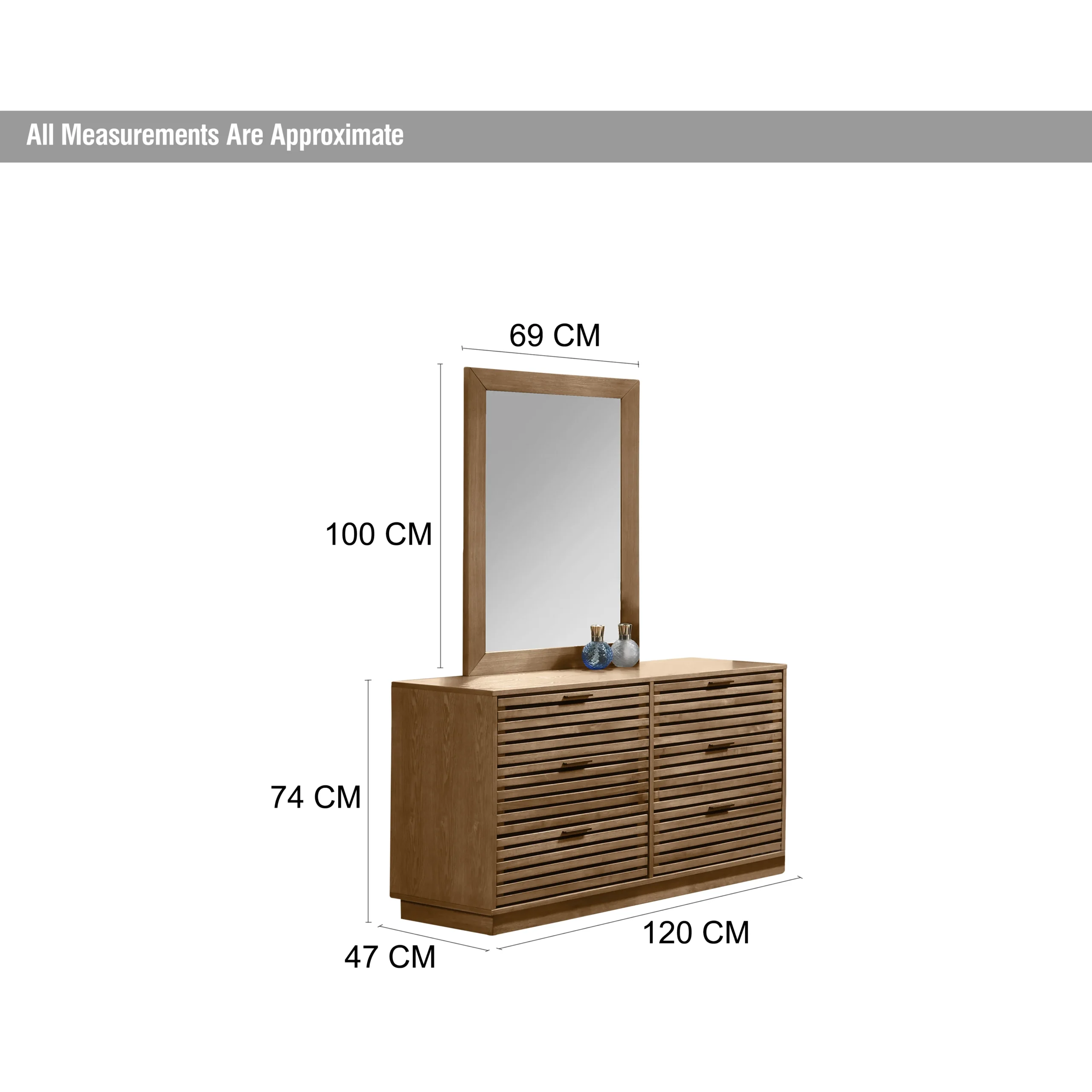 Luban Dresser Oak Dim United Furniture