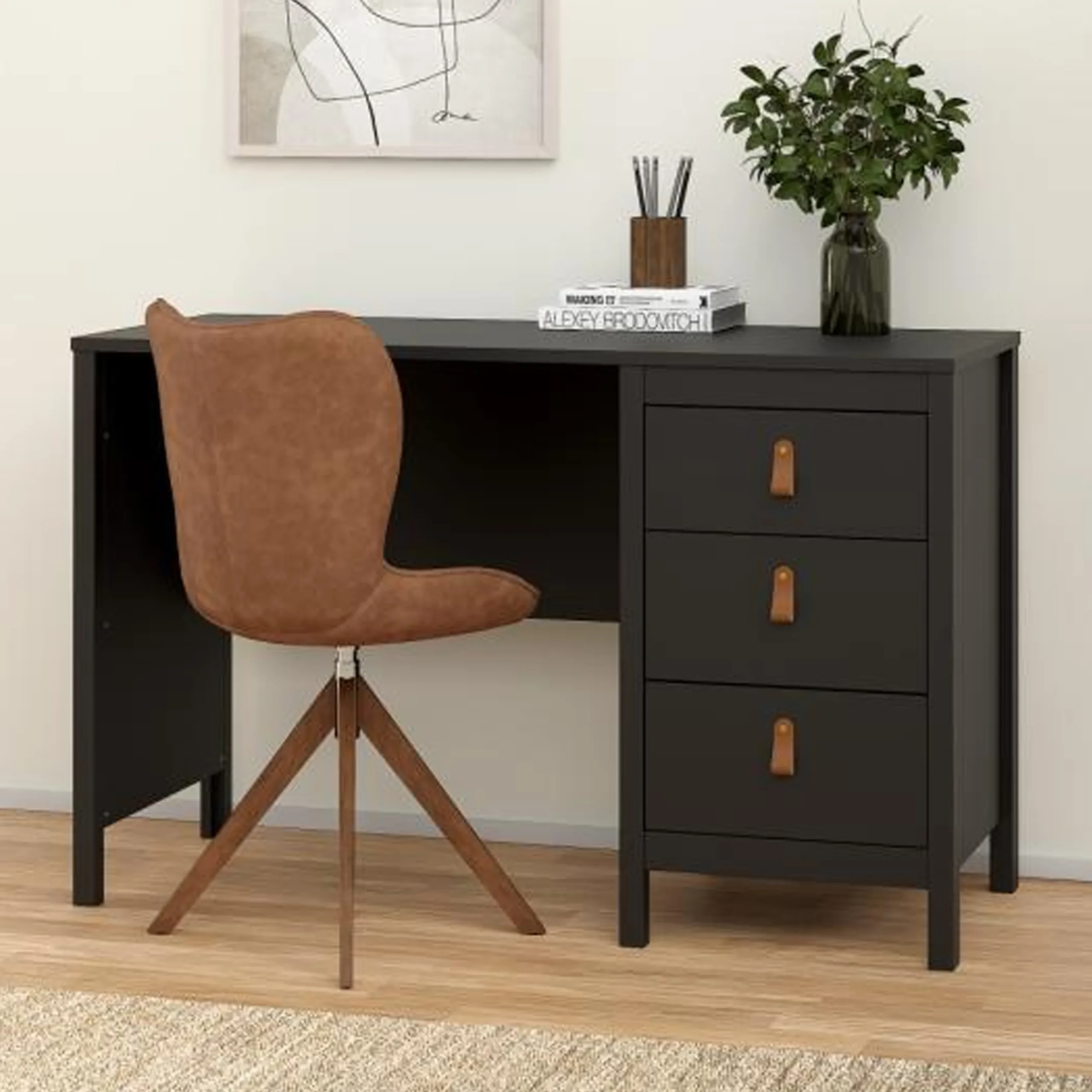 Madrid Desk Black 1 United Furniture