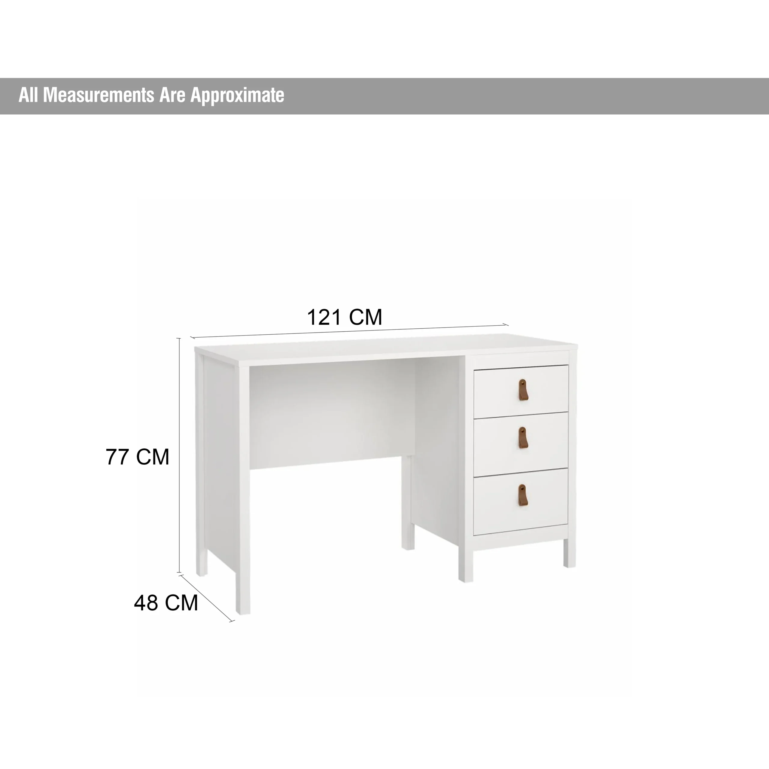 Madrid Desk White Dim United Furniture