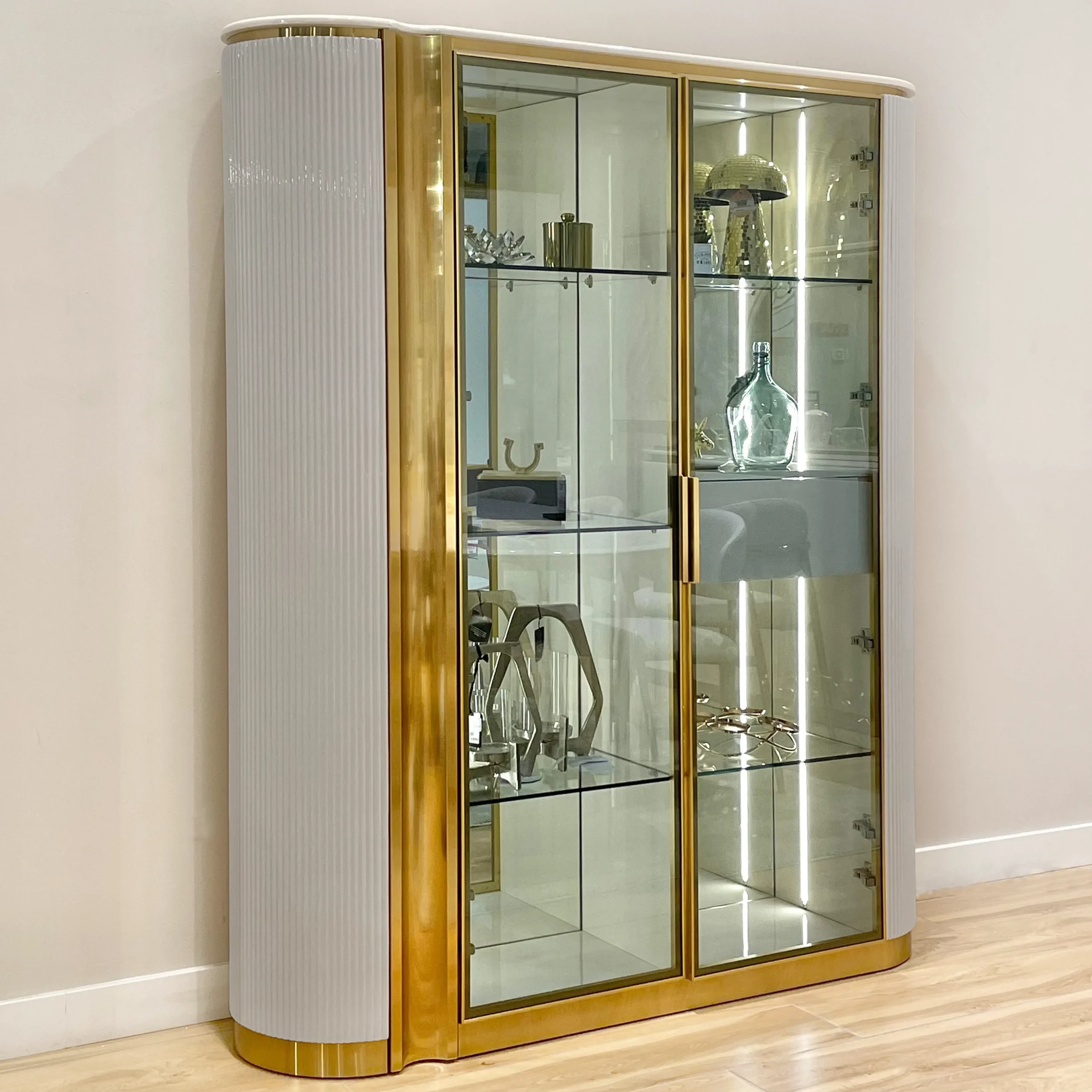 Saigon Perfume Cabinet Light Grey United Furniture