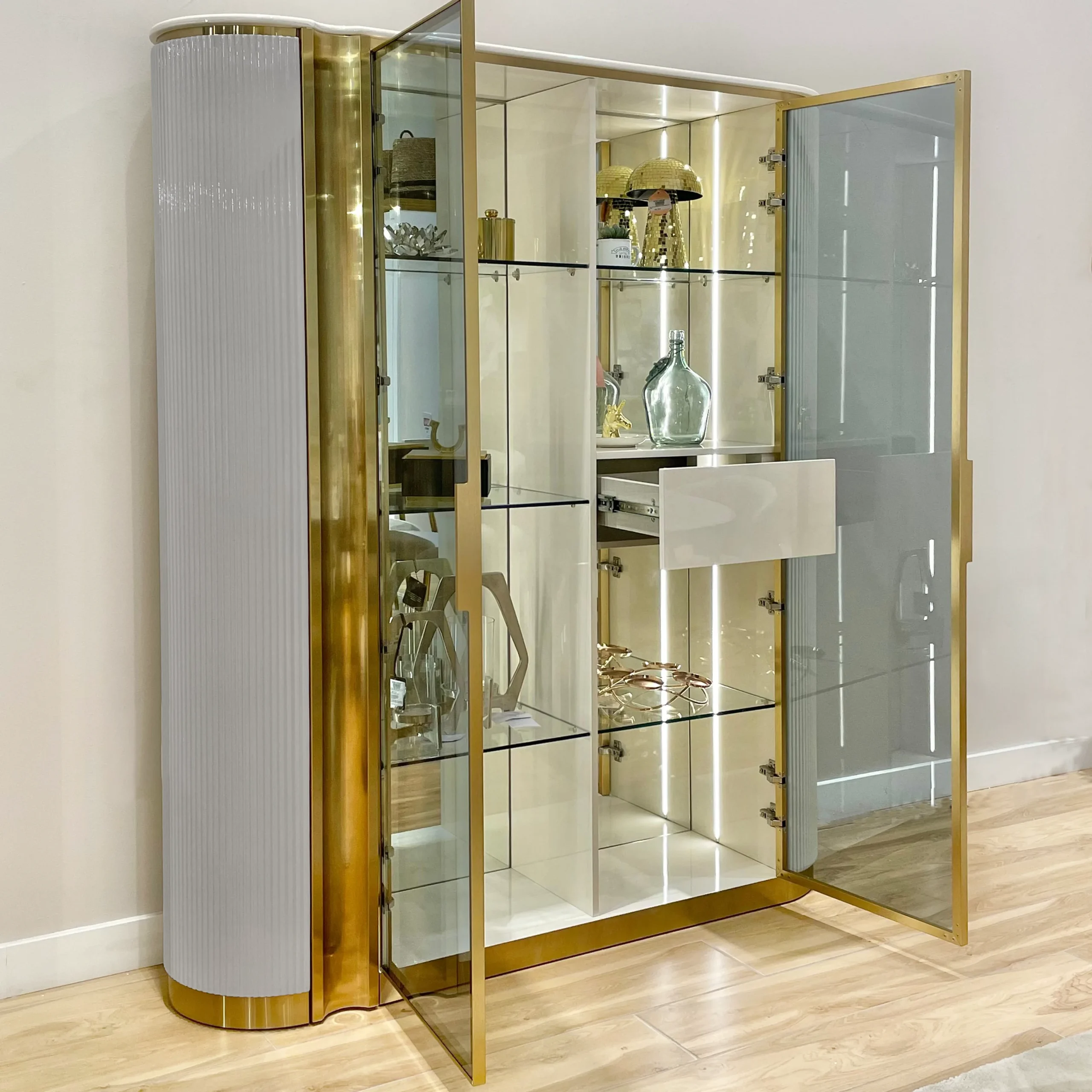 Saigon Perfume Cabinet Light Grey 4 United Furniture