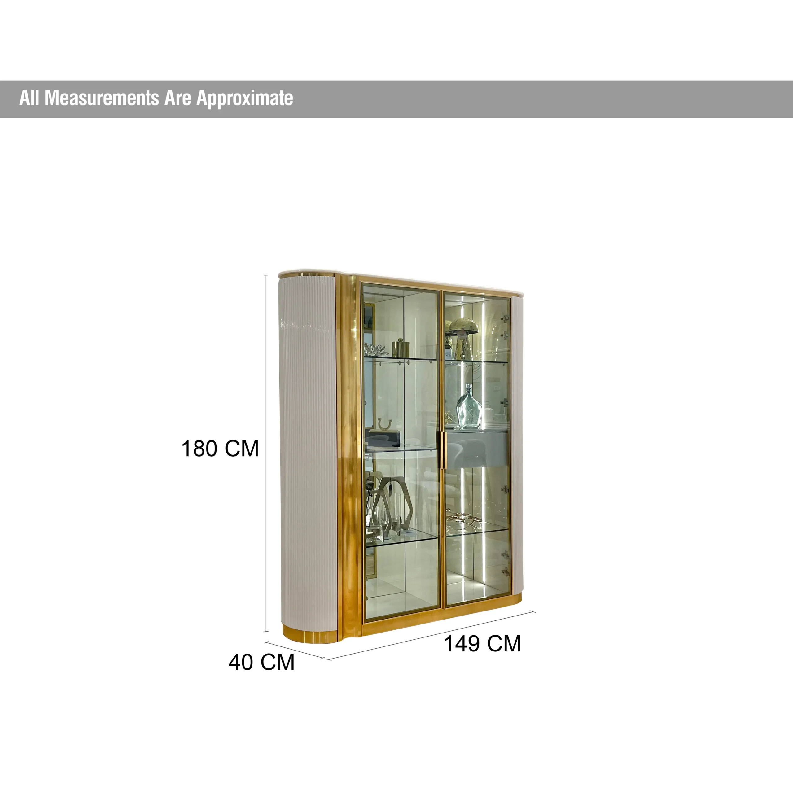 Saigon Perfume Cabinet Light Grey Dim United Furniture