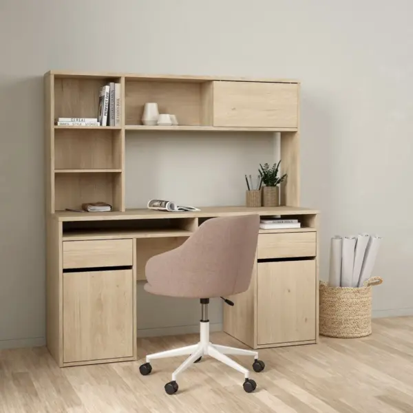 Function Plus Desk with Hutch