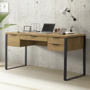Enoro Study Desk (153 cm) - Golden Oak