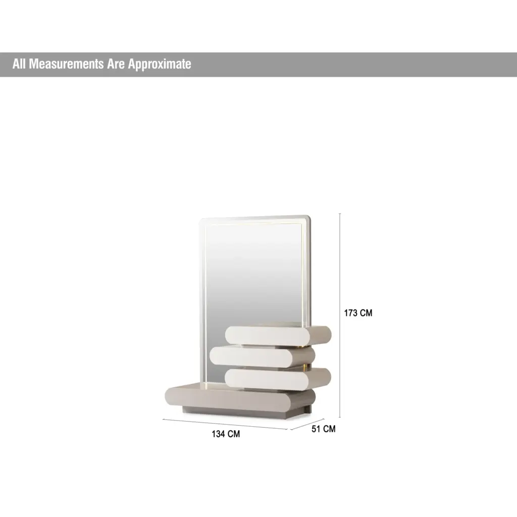 Nigina Dresser Mirror Dim United Furniture