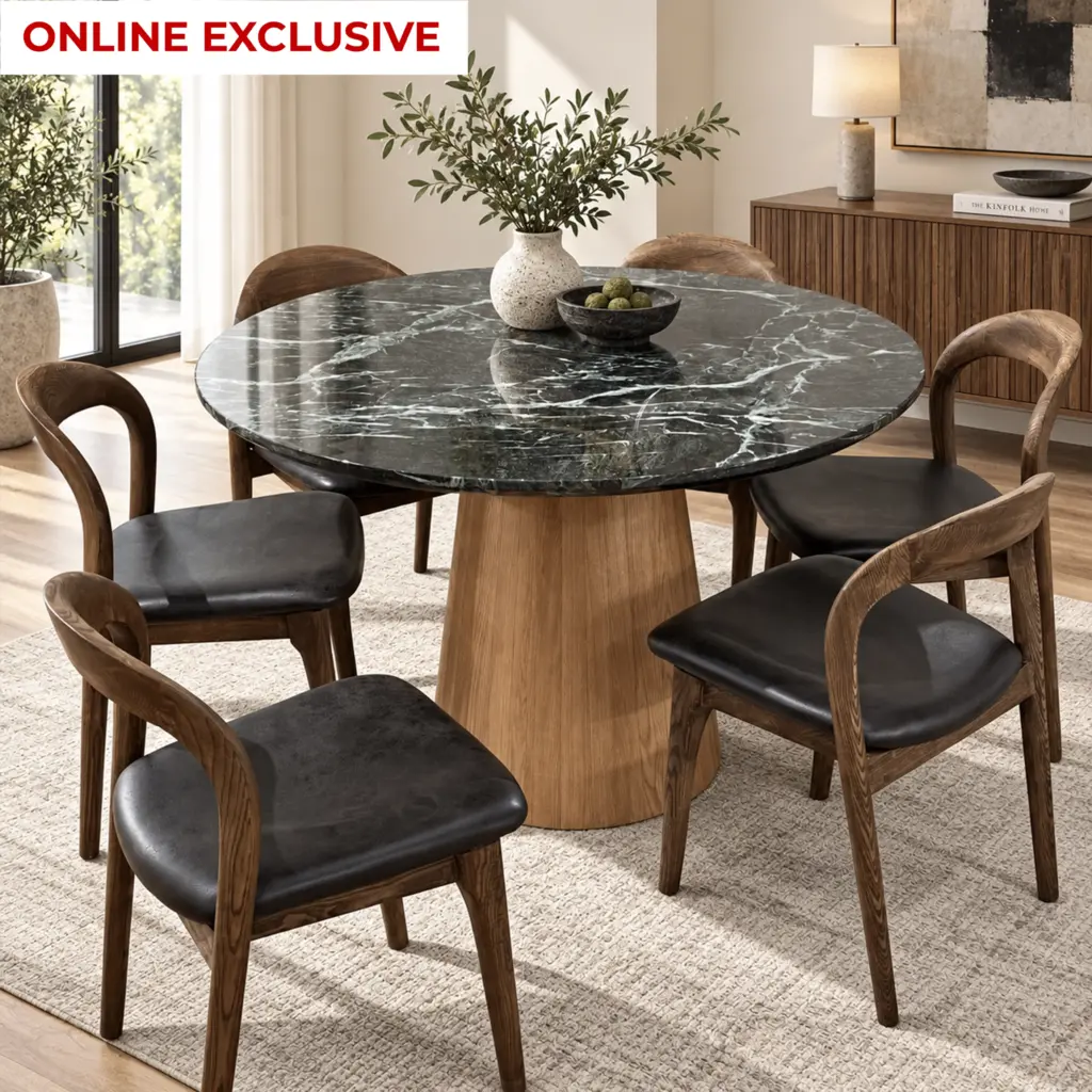 Tonno Round Dining Table Oe United Furniture