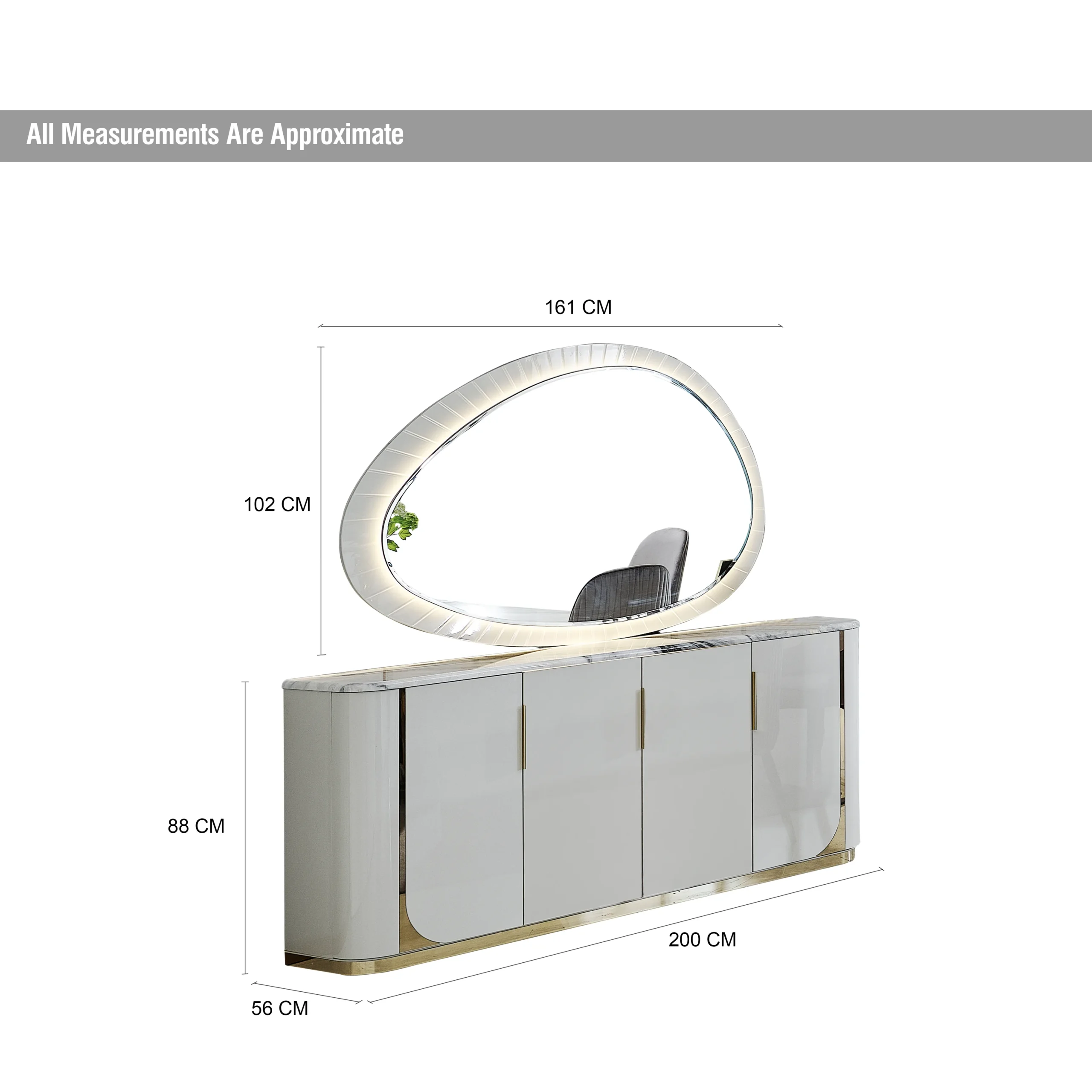 Colombe Buffet Dim United Furniture