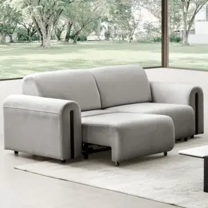 Connell 2 Seater Sliding Sofa with Remote Control - Light Grey