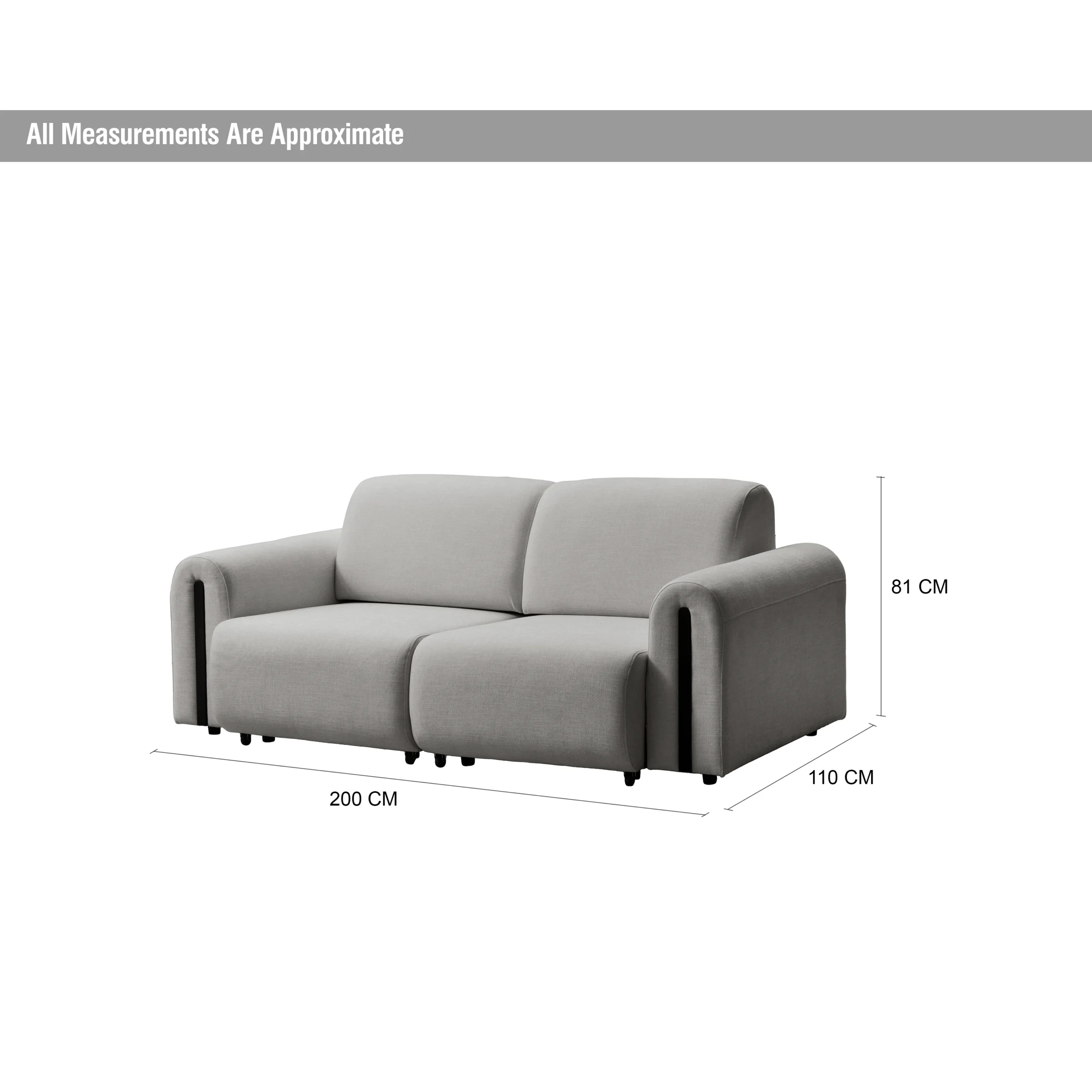 Connell 2seater Grey Dim United Furniture