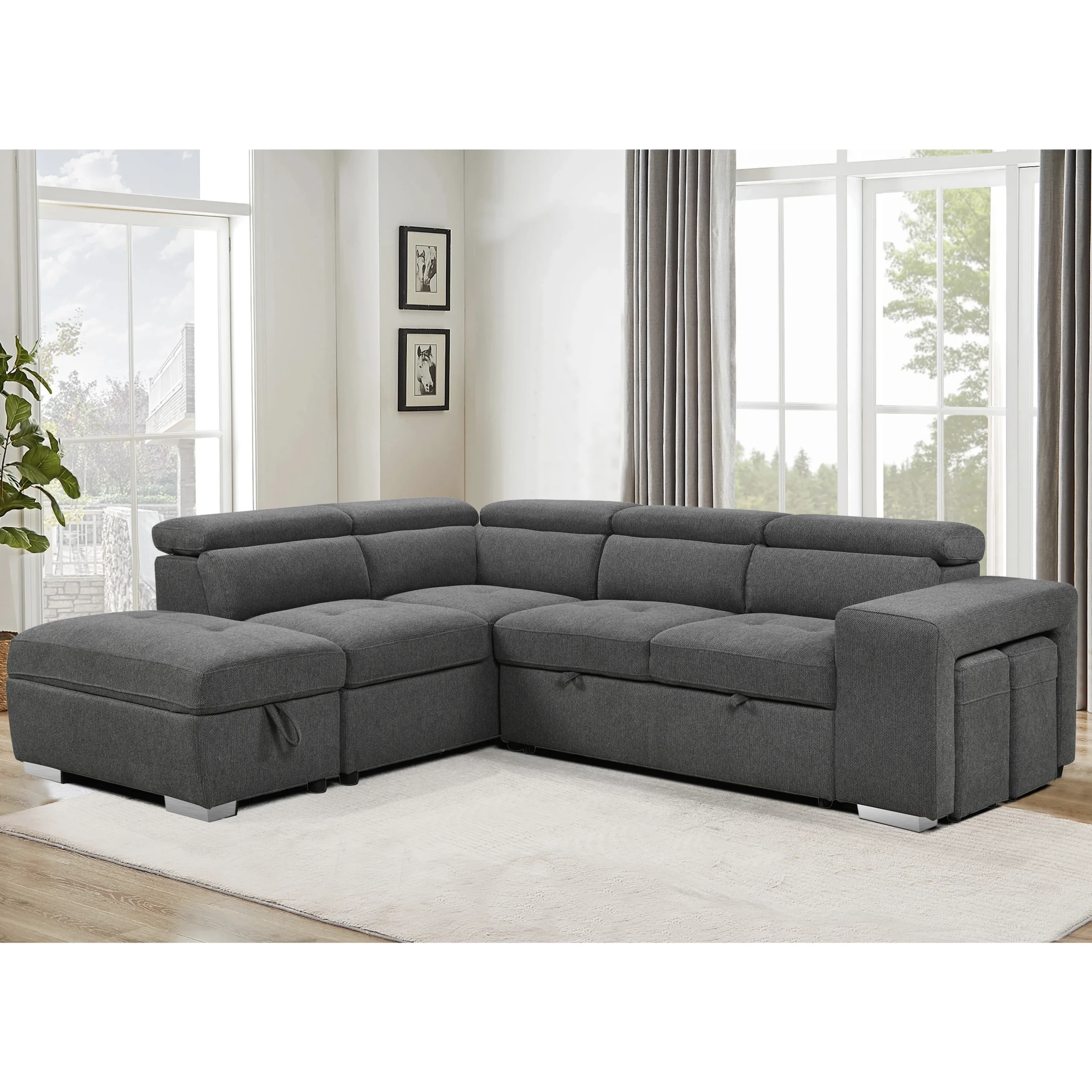 Gangsta Right Cornersofa Grey Silver United Furniture