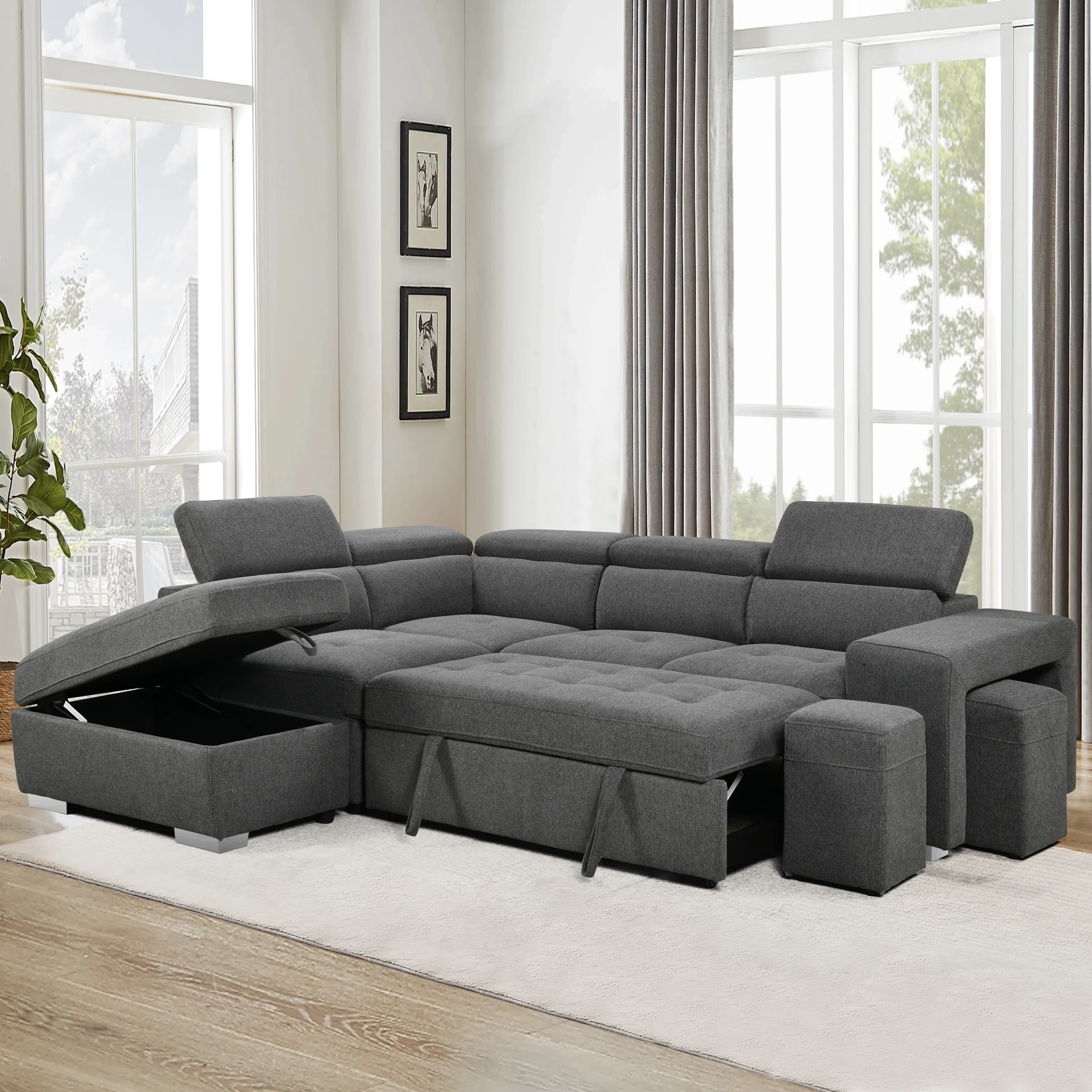 Gangsta Right Cornersofa Grey Silverleg United Furniture