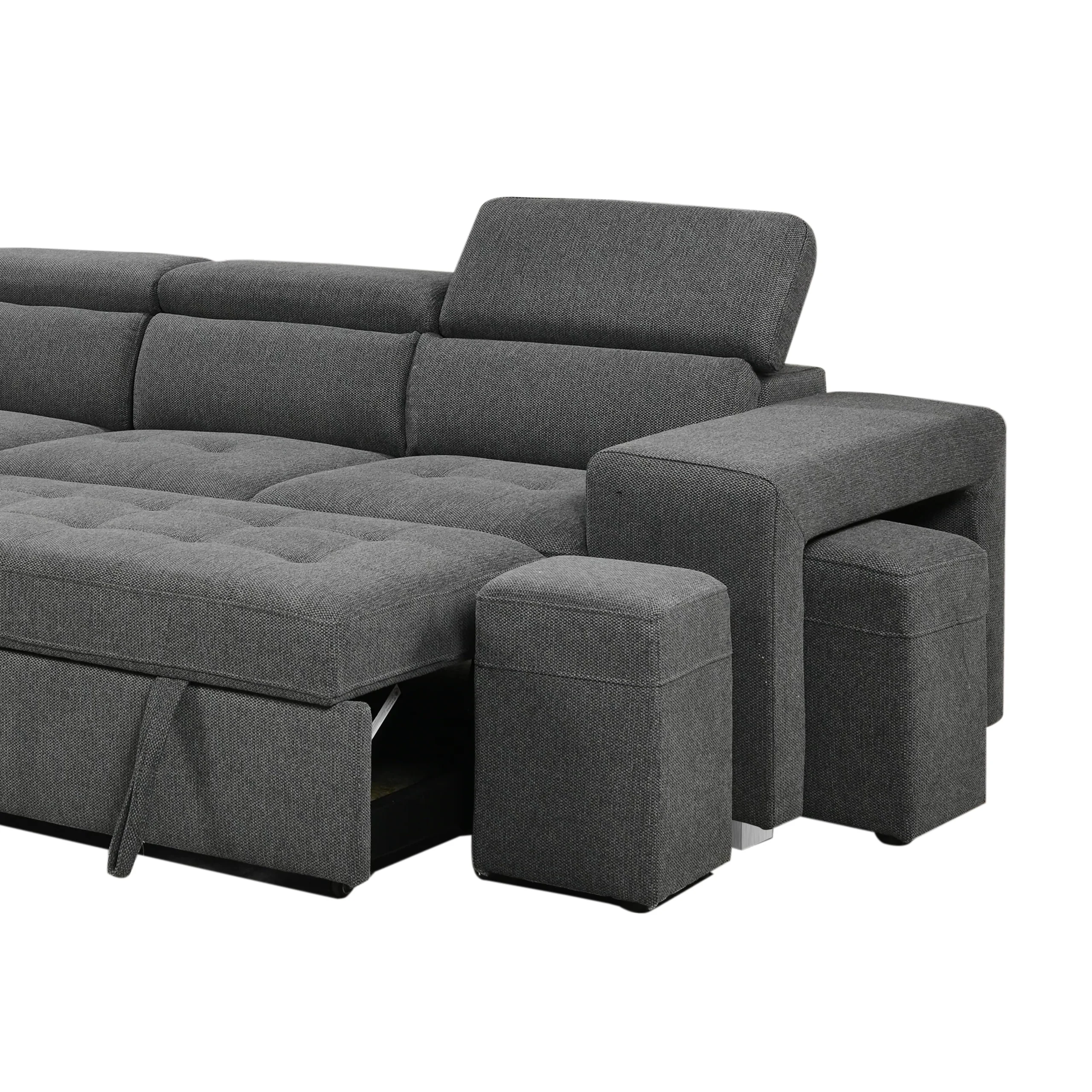 Gangsta Right Cornersofa Grey Silverleg Scaled3 United Furniture