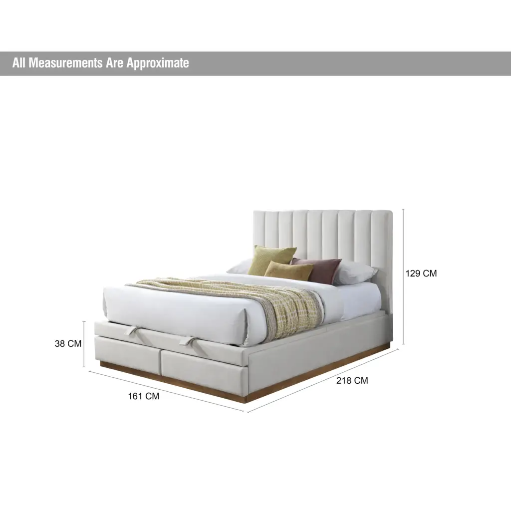 Josey Bed Cream Queen Dim United Furniture