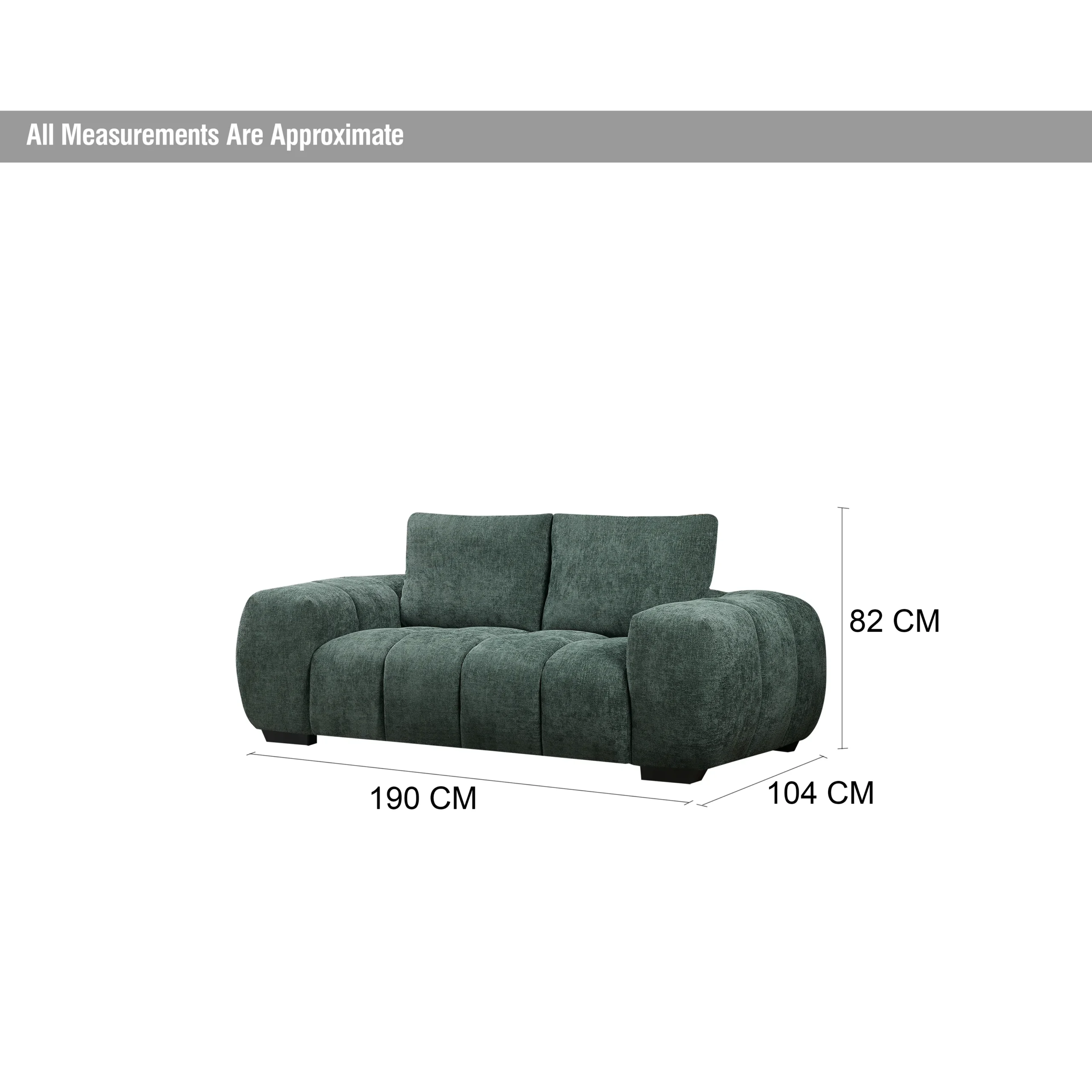 Dakota 2seater Green Dim United Furniture