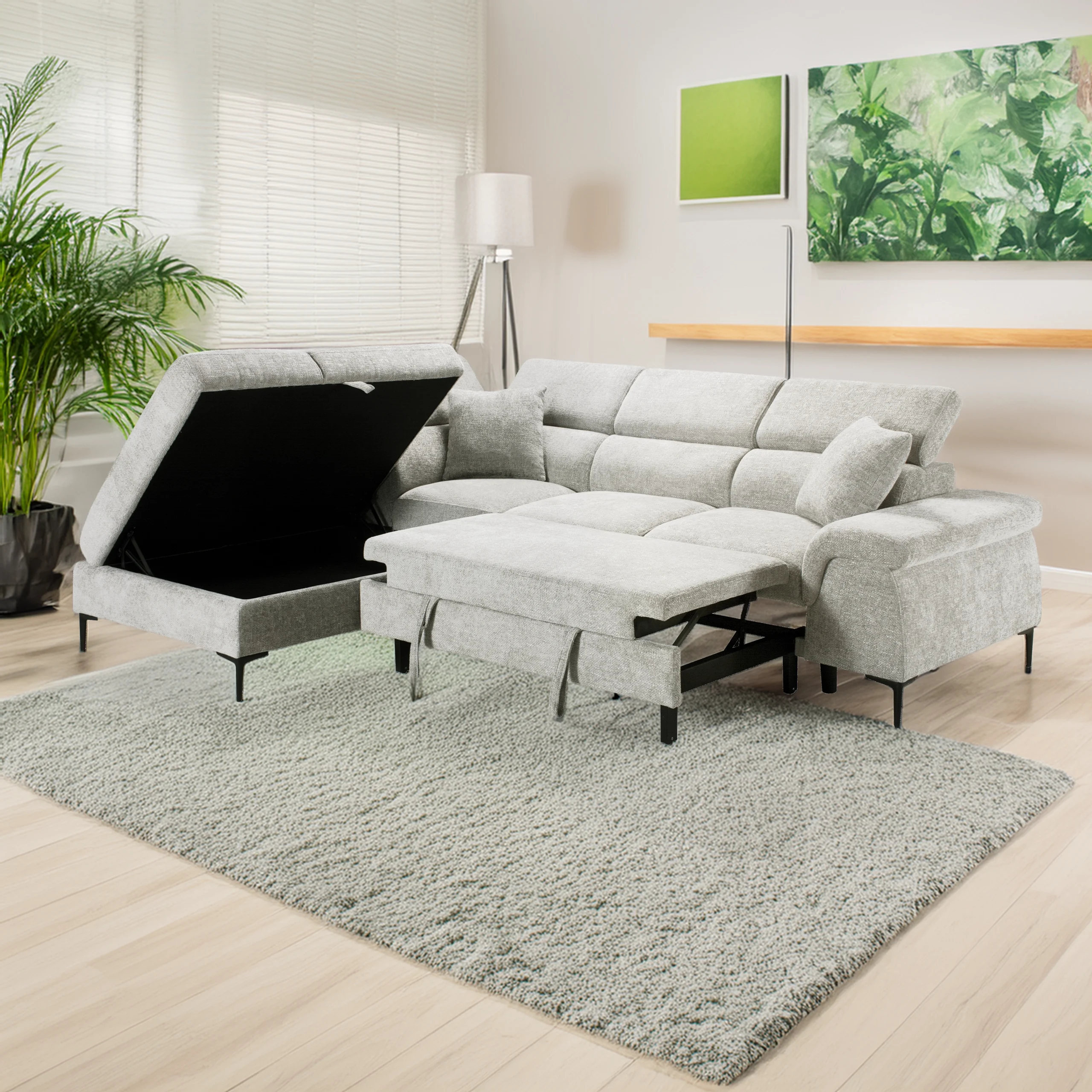 Marlon Right Corner Sofa Biege BG United Furniture