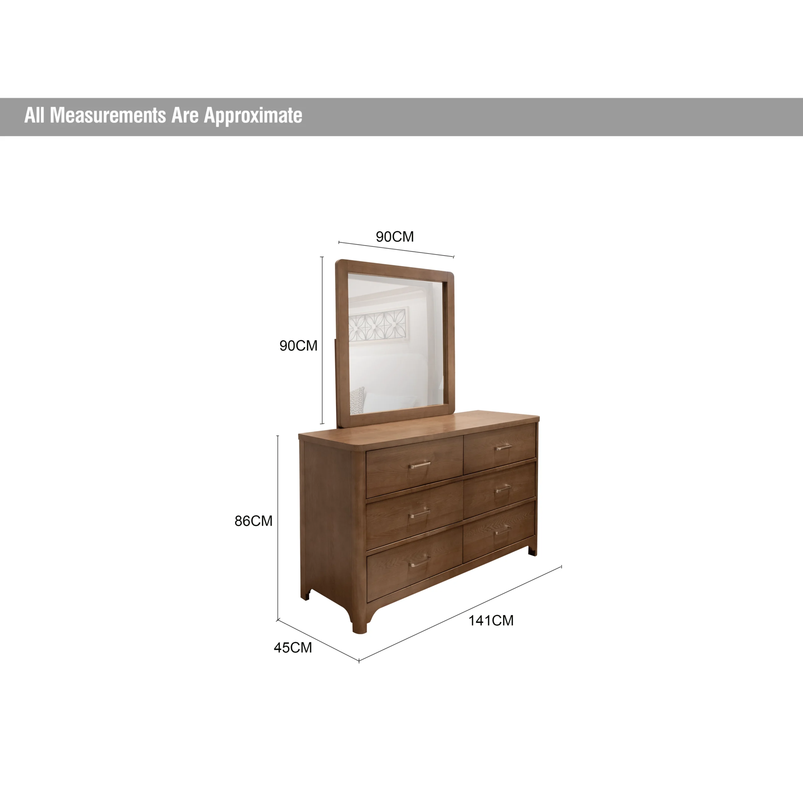 Cassandra Dresser Mirror Dia United Furniture